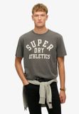 Superdry Vintage Athletic Essential Grafisch T-shirt Heren Charcoal