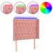 VidaXL Hoofdbord LED 147x16x78/88 cm Fluweel Roze