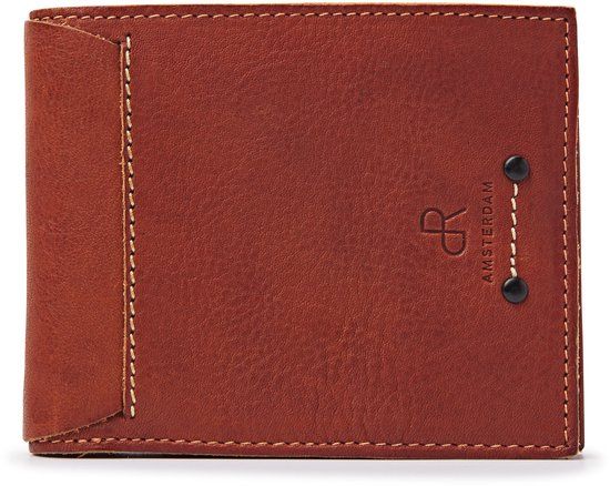 dR Amsterdam Tampa Billfold - Camel - Heren Portemonnee - Leer - 4 Pasjes - RFID