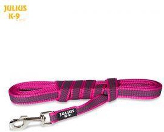 JULIUS K9 - Anti Slip Hondenriem Roze Met Handvat 5M 20Mm roze