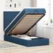 Maison Exclusive - Cadre de lit ottoman avec matelas textile bleu 80x200cm