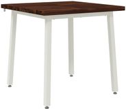 vidaXL Massief Acacia Hout Eettafel Donkerbruin en Wit 70 x 70 x 75 cm