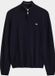 Gant Half Zip Blauw Lamswollen trui met korte rit 87313/410
