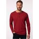 JP 1880 Menswear 702555 Henley shirt met lange mouwen met knoopsluiting, ronde hals, 702555