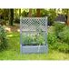 KHW Jardinière avec Trellis Central, 100 cm, 110 Litres, Plastique, Gris
