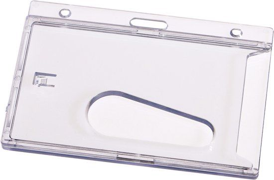 Europel naambadge gesloten 54x85mm 30 stuks - Transparant