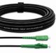 Elfcam® - Glasvezelkabel van staal, afgeschermd SC/APC naar LC/APC OS2 Simplex Singlemode LSZH, zwart (50 m)