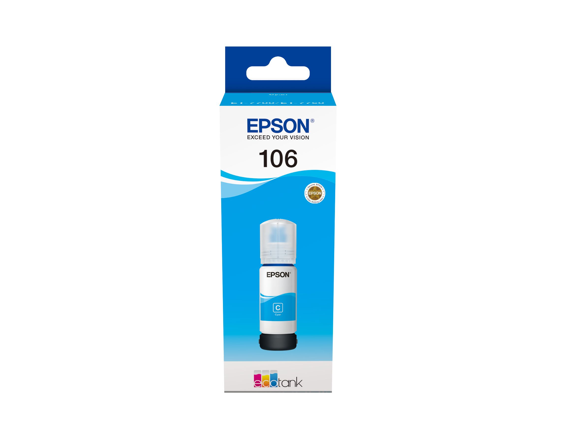 Epson 106 EcoTank Cyan Ink Bottle - Original