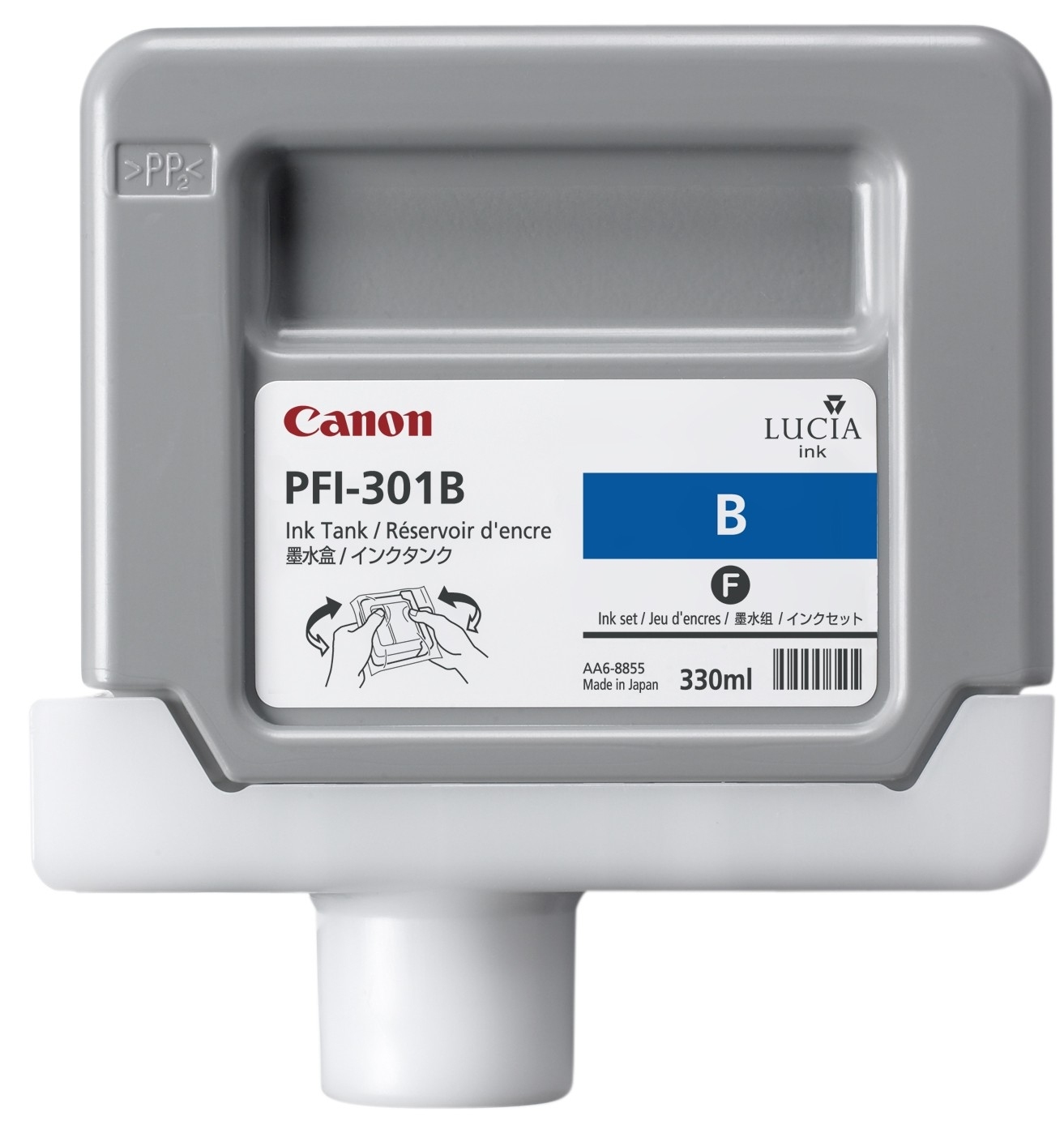 Canon PFI-301GY Pigment Blue Ink Cartridge single pack / blauw
