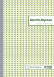 Exacompta 5x Doorschrijfpapier ontvangsten-uitgaven 29,7x21cm 50 bladen zelfkopiërend papier dupli - 13500E