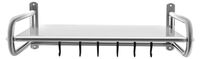 StarTech Magnetronplank - Wandmontage - Met 6 haken - RVS - Keukenopslag - Ruimtebesparend - Zilver