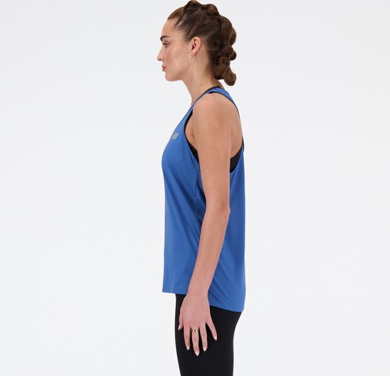 New Balance Tank Dames Sporttop - Blauw AGATE - Maat M