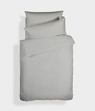 Bianca Plain Dyed Silver beddengoedset voor 135 cm brede bedden, 100% percale katoen