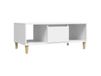 Table basse bois transformé blanc 90 x 50 x 36,5 cm