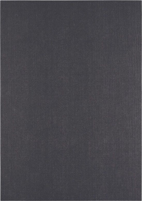 Florence Cardstock Linnenkarton - Zwart - Gekleurd Papier - A4 - 100 vellen - Textuur - 250 g
