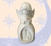 Giudice Casalinghi Angelo met nativiteit, meerkleurig, 32 cm