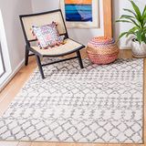 Safavieh Bohemian Woven Indoor Rug Tulum, in White, 135 X 196 cm
