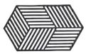 Zone Denmark Pannenonderzetter Hexagon Siliconen Zwart