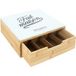 Tiroir de rangement pour capsules de café universel - Boîte en bois et verre 30 x 30 cm x H 10 cm - Plateau en verre