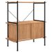 VidaXL Opbergrek 4-laags met kast 80x40x130 cm staal en bewerkt hout