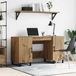 Maison Exclusive - Bureau, chêne artisanal, construction en fibre de bois, 140 x 50 x 75 cm