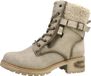 Tom Tailor bottines à lacets avec fermeture éclair beige décontracté