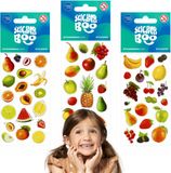 StickerBoo VICREG SPÓŁKA Z OGRANICZONĄ ODPOWIEDZIALNOŚCIĄ Kleurrijke Fruit Sticker Set, Stickers voor Kinderen