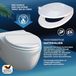 Famanu Duroplast Siège de toilette - Mécanisme de déverrouillage rapide de haute qualité