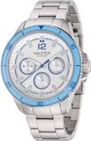 Nautica Nct Windrose Chronograph Watch Zilveren Toon Case: 100% Roestvrij Staal | Armband: 100% Roestvrij Staal 46 mm NAPWRS405, NAPWRS406