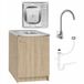 STAMAR Armoire de cuisine 60cm avec évier + robinet d'évier - Chêne Sonoma