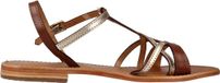 Les Dresco Hironela leren sandalen voor dames, bruin, maat 37
