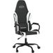 Chaise de jeu Chaise de gaming de massage noir et blanc similicuir