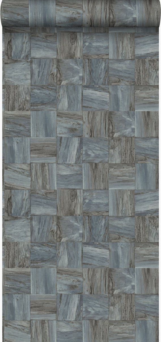 Origin Wallcoverings eco texture vlies behang sloophout motief kiezelgrijs - 347514 - 53 cm x 10,05 m
