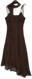 Vero Moda Jurk VMSABRINA Midi-jurk Chocolate Martini