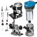 VEVOR Houtfrees, bovenfrees, 710 W, compacte houtfrees met 3 basen, 10.000-30.000 omw/min randfrees, 1/4 inch en 3/8 inch, multifunctionele frees met hellingsbasis, dompelbasis, lamineerapparaat voor