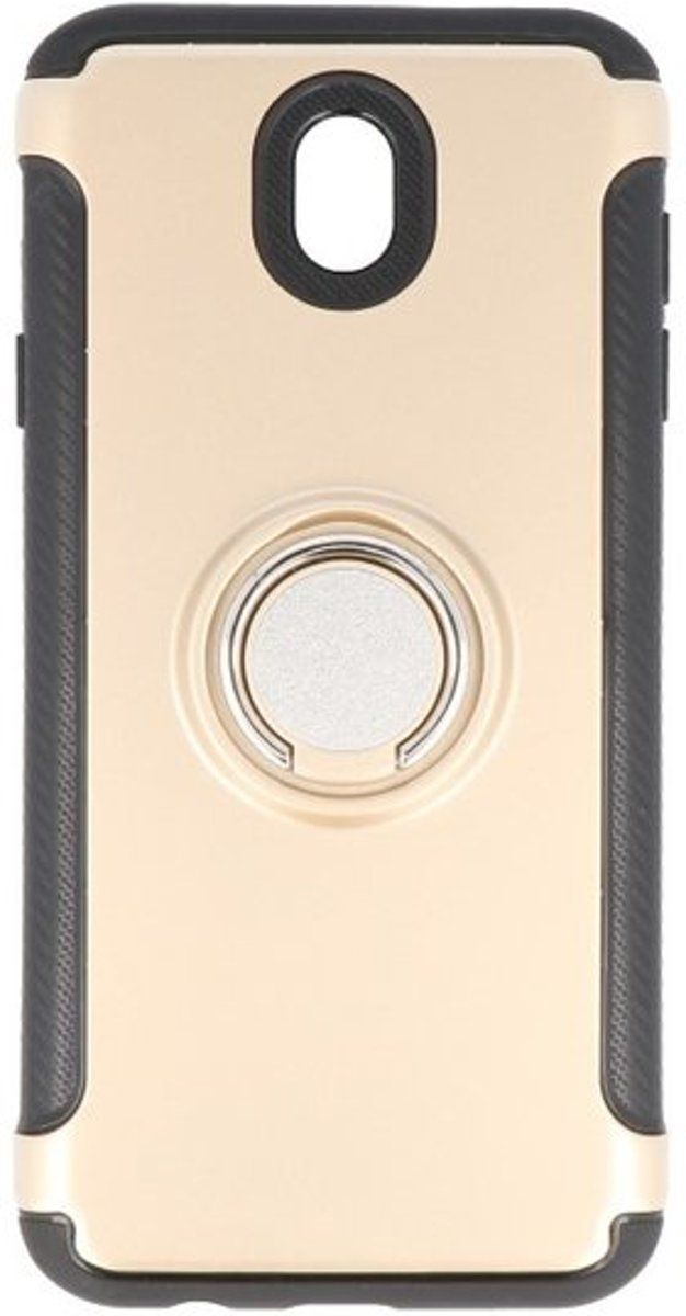 Best Cases - Samsung Galaxy J7 2017 Pantser TPU hoesje met Ringhouder Grijs