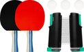 Avento Tafeltennisset Compleet - Uitschuifbaar Tafeltennisnet - Zwart/Rood