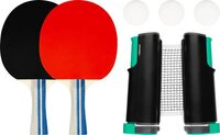 Avento Tafeltennisset Compleet - Uitschuifbaar Tafeltennisnet - Zwart/Rood