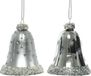 Decoris Klok glas d6.50h8cm zilver a2 2st