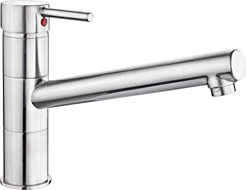 Cornat Wastafelmengkraan "Zelina" - roestvrij stalen look - 360° draaibaar