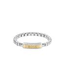 BOSS Sieraden Heren DEVON Collectie Kettingarmband in tweekleurig roestvrij staal - 1580597S