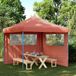 Maison Exclusive - Tente de réception pliable avec système pop-up et 2 panneaux latéraux, couleur terre cuite