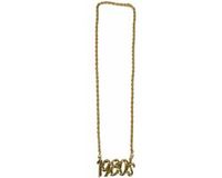 Merkloos Verkleed sieraden ketting - thema Eighties/jaren 80 - feestartikelen - goudkleurig