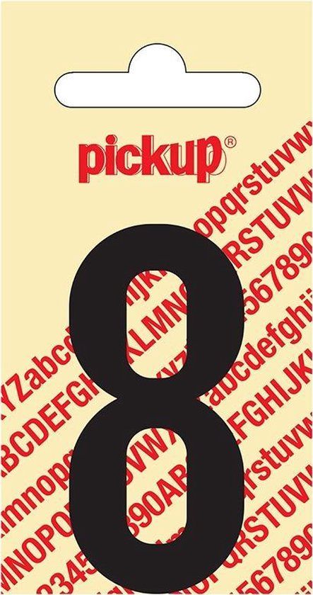 Pickup Plakcijfer Nobel 60 mm zwart 8
