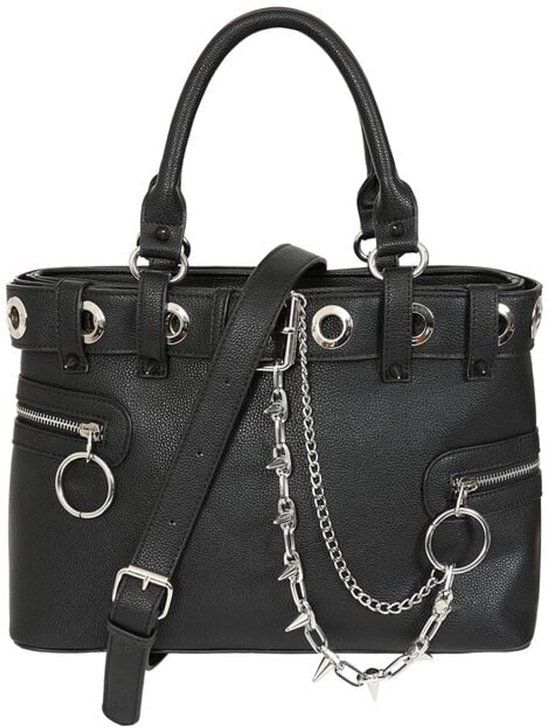 Banned Chain Reaction Bag Dames Handtas - zwart