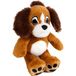 Take me Home knuffelhond junior 23 x 31 cm pluche bruin/wit