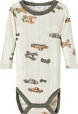NAME IT NBMWANG WOOL NEEDLE LS BODY NOOS XXIII Baby Body Grijs Gestreept Wol
