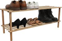 Merkloos Relaxdays Schoenenrek - 74x29,5x26 cm - Naturel - Hout