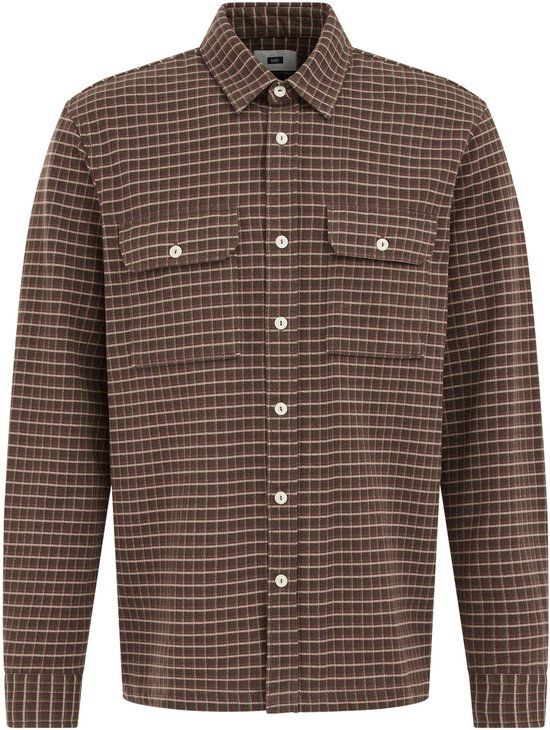 WE Fashion Heren regular fit overshirt met ruit