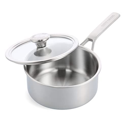 Merten & Storck Sauspan met Keramische Antiaanbaklaag - 18 cm/2.01L, Zilver
